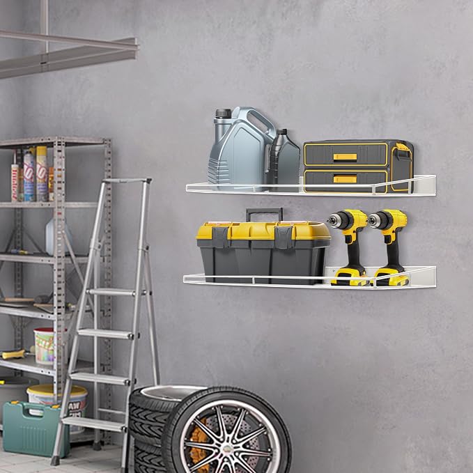 RedCall Heavy-Duty Wall Shelf, 2 Pack Garage Shelf, 23.5" x 12" Large Wall - Image 2