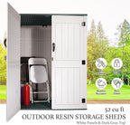 Outdoor Storage Cabinet, 52 Cu ft Resin Storage Box - Image 8