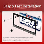 Cute Pink Flowers License Plate Frame Colorful Floral License Plate Frames - Image 3