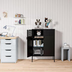 2 Mesh Door Metal Storage Cabinet - Image 4