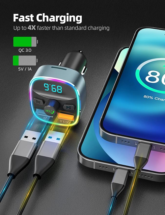 Nulaxy Bluetooth FM Transmitter - Image 3