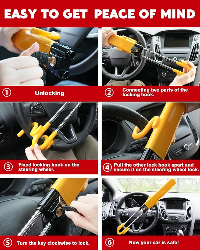 Tevlaphee Steering Wheel Lock - Image 4