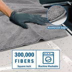 HOMEXCEL Professional Large Microfiber Car Drying Towels 2 Pack, Lint Free - Image 2