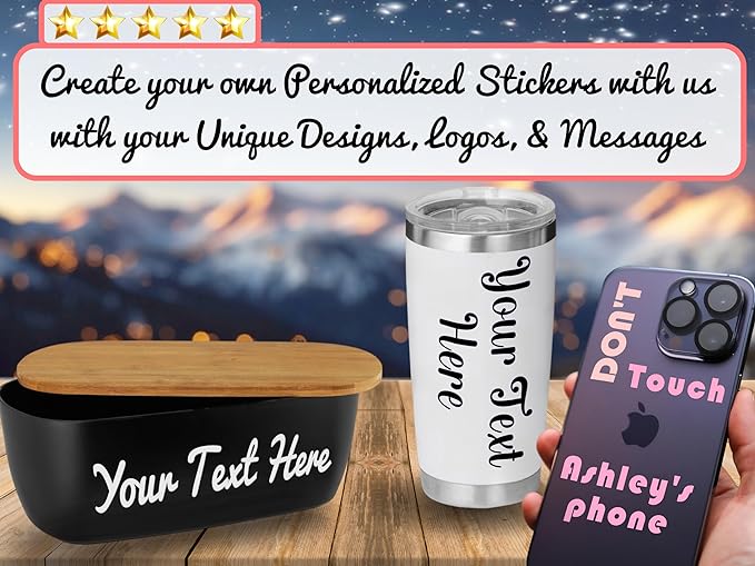 Choose Your Custom Sticker or Magnet ║ ║ Make Your Own Text or Graphic on - Image 3