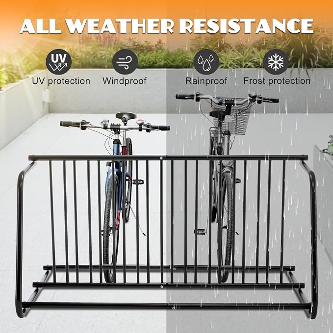 Floor Bike Rack, 10-Bike Freestanding Bicycle Storage Holder - Image 7