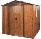 6x6 FT Outdoor Storage Shed, Metal Garden Shed - Image 8