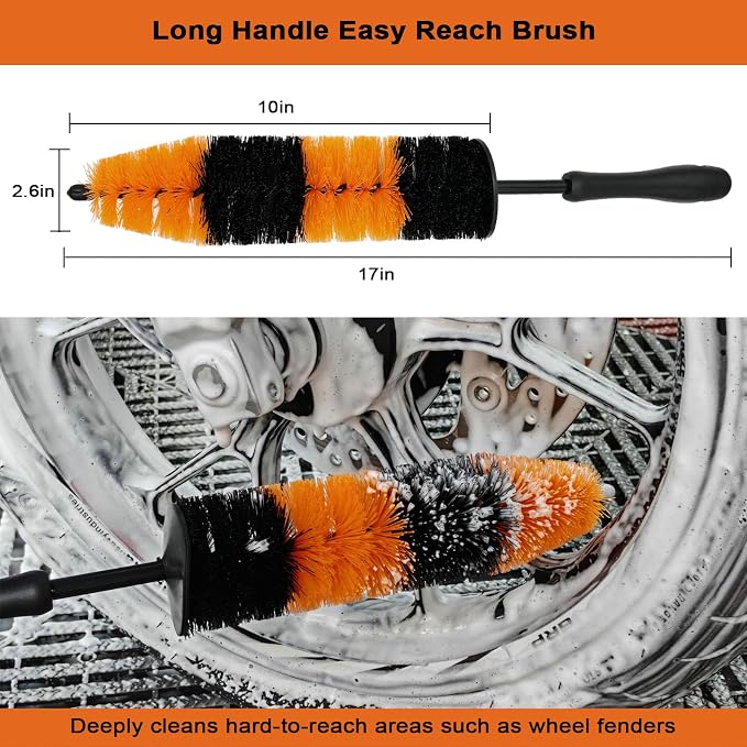 Motorcycle Cleaning Brush Kit 6 Pack - Image 2