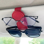 KIWEN Sunglasses Holder for Car Visor, Magnetic Leather Sunglass Eyeglass - Image 9