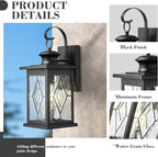 Emliviar Large Outdoor Wall Lantern 18 Inch, Outside Lights - Image 4