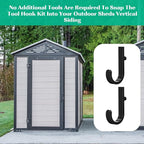 8 Pcs Shed Storage Tool Hooks Accessories Compatible - Image 5