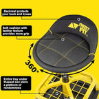 Rolling Shop Stool with Wheels, Garage Work Mechanic Stool with Backrest - Image 7