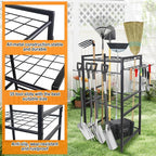 3 Tier Garden Tool Organizer, Yard Tool Tower Rack, Tool organizer up to 78 - Image 3