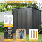 6x4 FT Outdoor Metal Storage Shed - Image 6