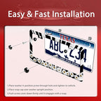 Sun License Plate Frame Black White Daisy Flowers License Plate Frames Funny - Image 3