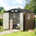 8X6FT Outdoor Steel Storage Shed by MISTMO