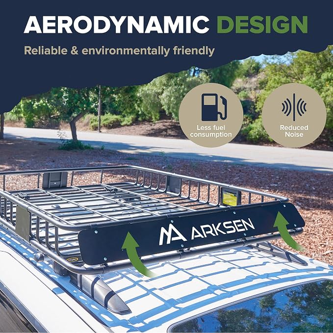 ARKSEN 84 x 50 x 6 Inch Universal Extra Wide 150LB Heavy Duty Roof Rack Cargo - Image 4