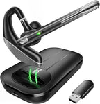 Bluetooth Headset V5.3, 96H Talktime, Wireless Earpiece by EKVANBEL