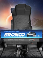 Car Floor Mats for Ford Bronco 4 Door 2025 2024-2021 Accessories, TPE All - Image 2