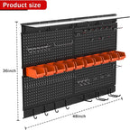 Ultrawall Black Pegboard Wall Organizer, 48X 36 inch - Image 2