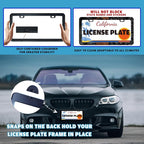 Blue Butterfly Sunflower License Plate Frame Wooden Board Flowers Animals - Image 5