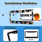 Beautiful Colorful Butterfly License Plate Frame Funny Watercolor License Plate - Image 4