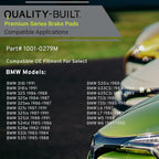 Premium Semi-Metallic Rear Brake Pads Compatible - Image 3