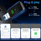 Wireless CarPlay Adapter 2025 Mini Size Multi-User Dongle Seamless Car - Image 6
