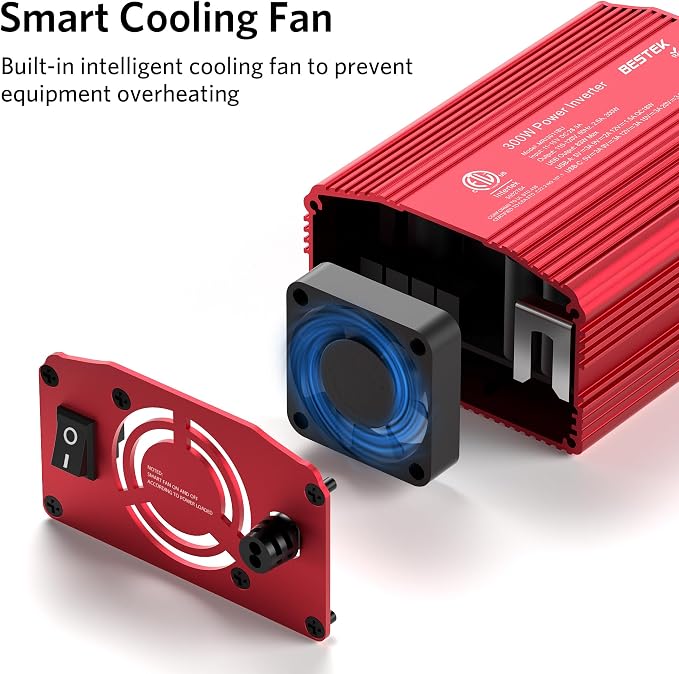 BESTEK 300W Car Power Inverter - 12V DC to 110V AC Converter - Image 7