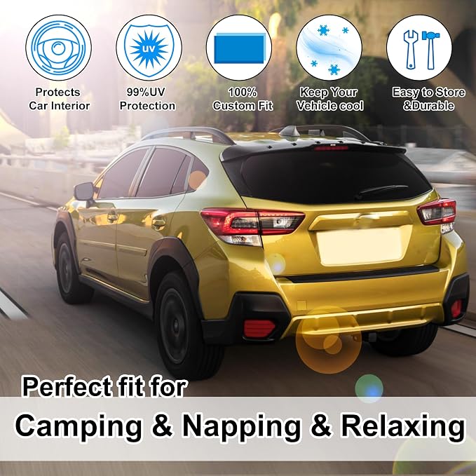 TINGLU Window Shades for Subaru Crosstrek 2018-2023 Accessories Car Side Full - Image 6