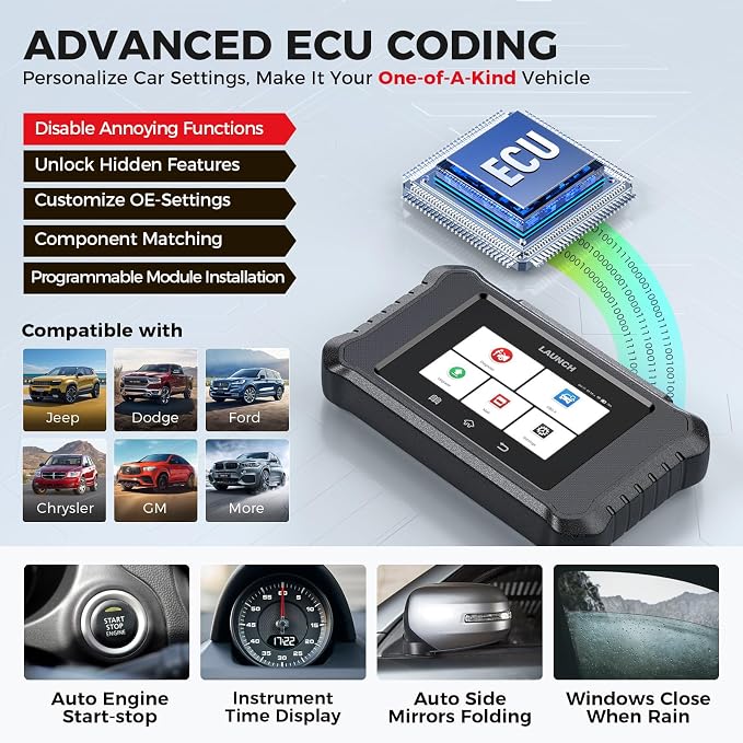LAUNCH X431 Creader Elite 2.0 FGC OBD2 Scanner, Bi-Directional Scan Tool - Image 4