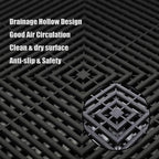 24 Pack 16"x 16"Interlocking Garage Floor Tiles, Modular Drainage Floor Mat - Image 3