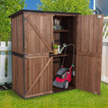Outdoor Storage Cabinet with Adjustable Shelves, Large Metal Frame Garden Shed by Suumerpety