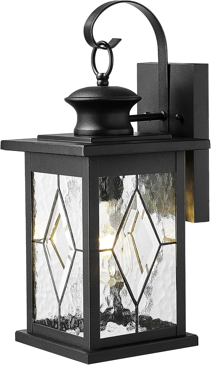 Emliviar Large Outdoor Wall Lantern 18 Inch, Outside Lights by EMLIVIAR