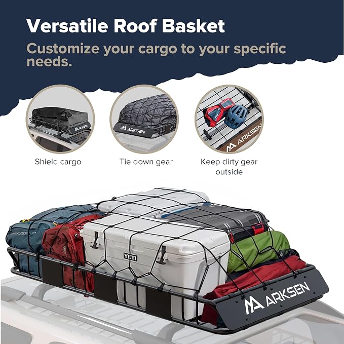 ARKSEN 64 x 34 x 6 Inch Universal Roof Rack - Image 3