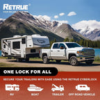 RETRUE Trailer Tongue Coupler Lock, Upgrade Trailer Cyberlock Dia 1/4'' - Image 6