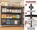 PrimeZone 3 Packs 55.5" W x 24" D x 80" H Heavy Duty Wire Storage Shelves - Image 7