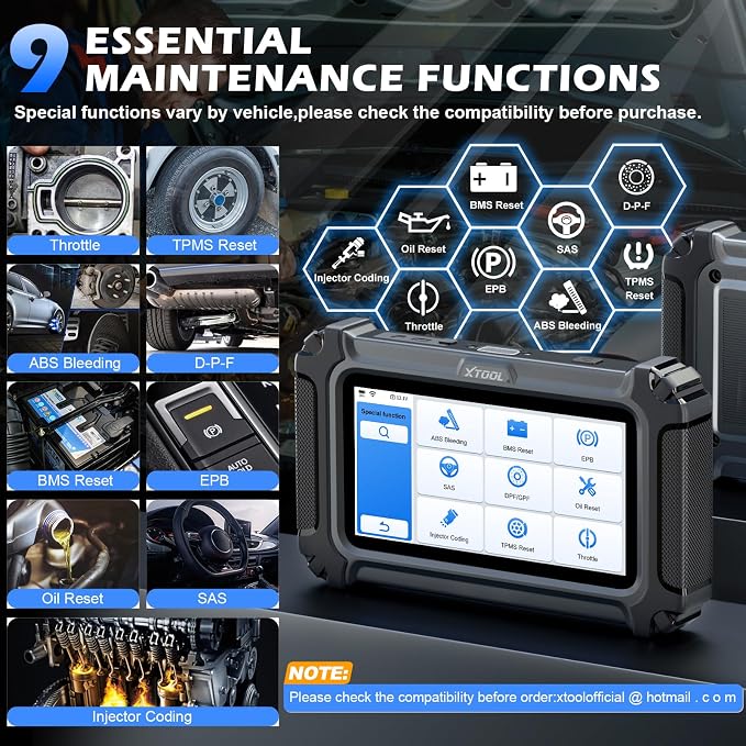 XTOOL D5 Car Code Reader and Reset Tool, Engine ABS SRS Transmission Car - Image 3