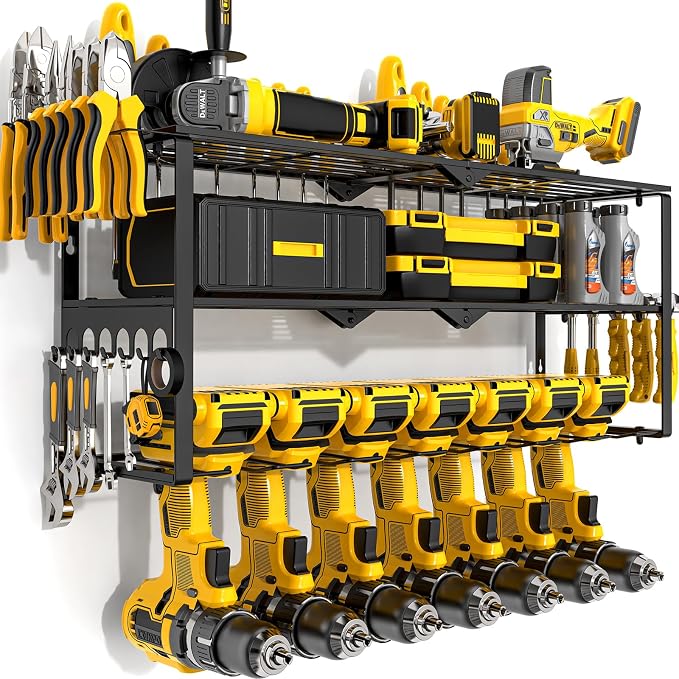 Power Tool Organizer Wall Mount Cordless, 15 Min Fast Install Metal Garage Tool by Unknown