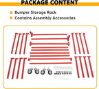 KUAFU Mobile Bumper Storage Rack w/Adjustable Shelving Auto Body Parts - Image 6
