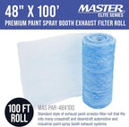 Master Airbrush Elite Paint Spray Booth Exhaust Filter Roll 48" x 100' - Image 2