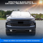 Windshield Sun Shade for Silverado 1500 2019-2025 2026 Foldable Sunshade Custom - Image 7
