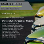 Premium Ceramic Front Brake Pads Compatible - Image 3