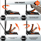 Low Profile Floor Jack 3 Ton, Heavy Duty Hydraulic Jack - Image 7