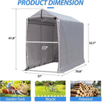 Outdoor Storage Shed 6 x 3Ft Heavy Duty Portable Storage Shelter - Image 2