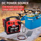 Car Battery Jump Starter with Air Compressor Portable Tire Inflator, 260PSI - Image 5