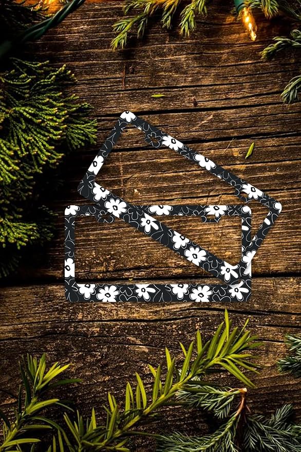 Black and White Flowers License Plate Frames - Image 7