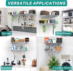 EVERHANGER Wall Mounted Garage Shelves, 2 x 4 ft Metal Storage Shelves - Image 7