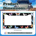 Beautiful Colorful Butterfly License Plate Frame Funny Watercolor License Plate - Image 3