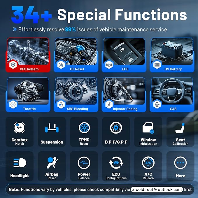 XTOOL InPlus IP616 V2.0 OBD2 Scanner Diagnostic Tool, Lifetime Update Scan Tool - Image 4