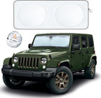 EcoNour Jeep Wrangler Windshield Sunshade | Front Windshield Sun Shade to by EcoNour